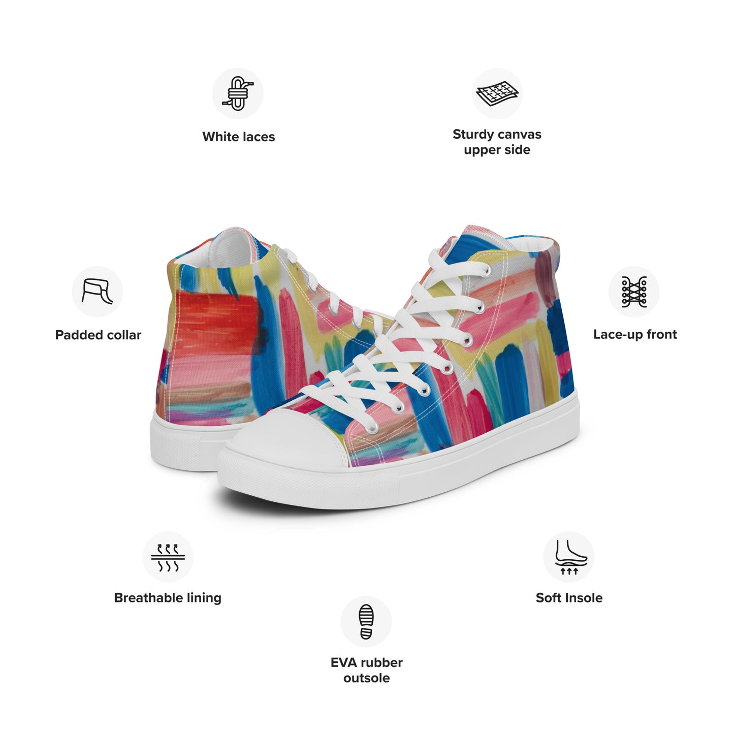 Women’s high top canvas shoes