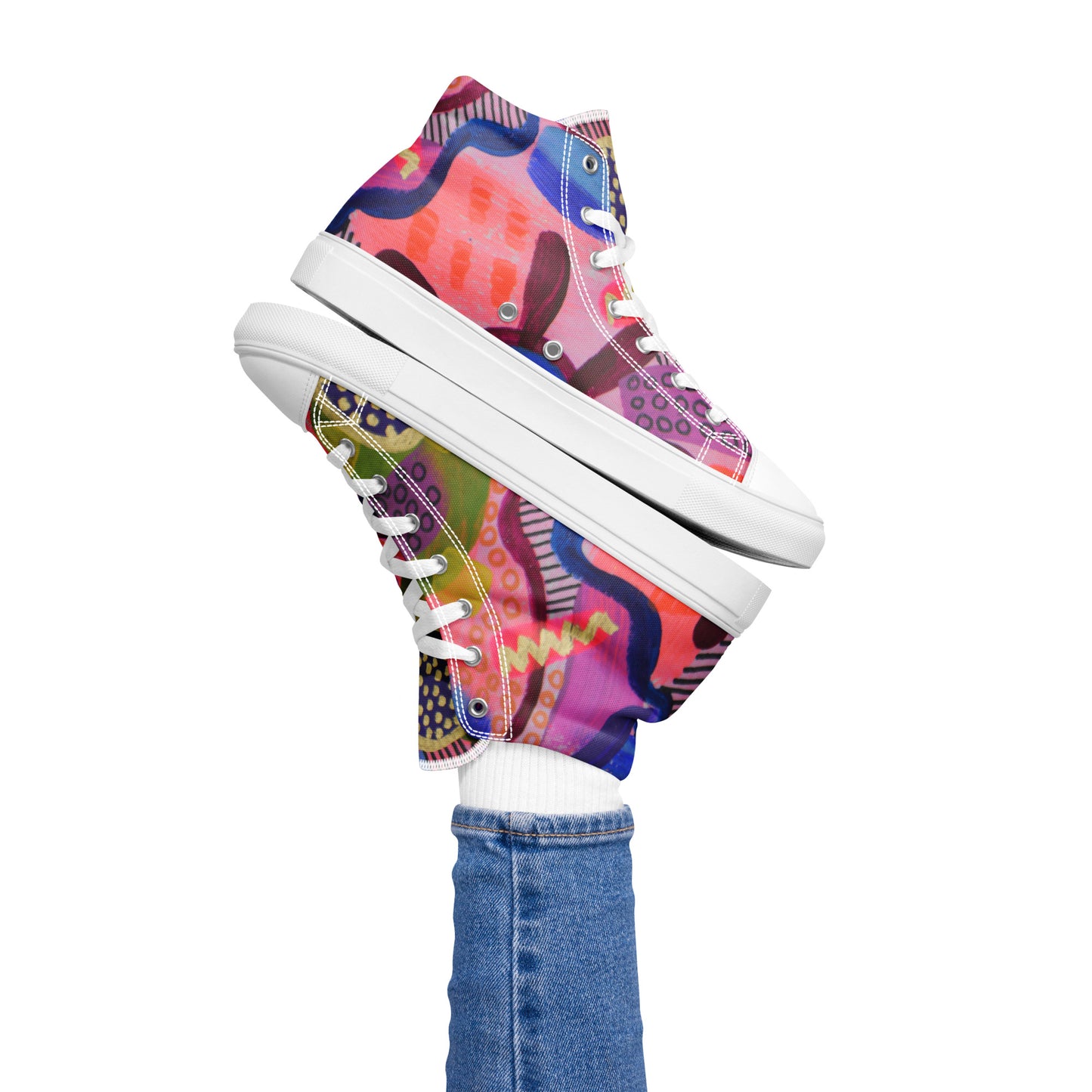 Womens Abstract Art Sneakers